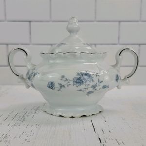 Haviland Germany BLUE GARLAND Porcelain Sugar Bowl